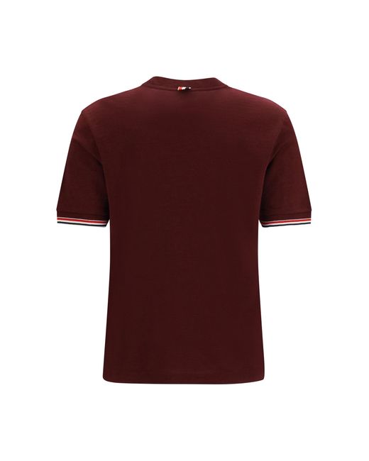 Thom Browne Red Wool-Blend T-Shirt T-Shirts