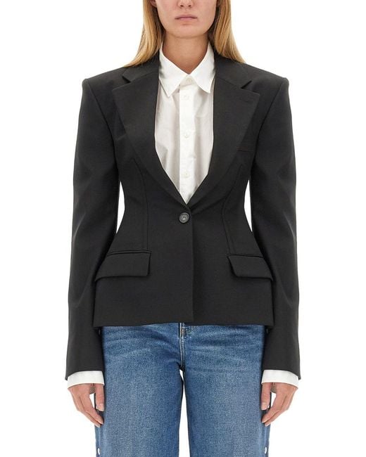 Stella McCartney Black Sculpted Jacket Wool