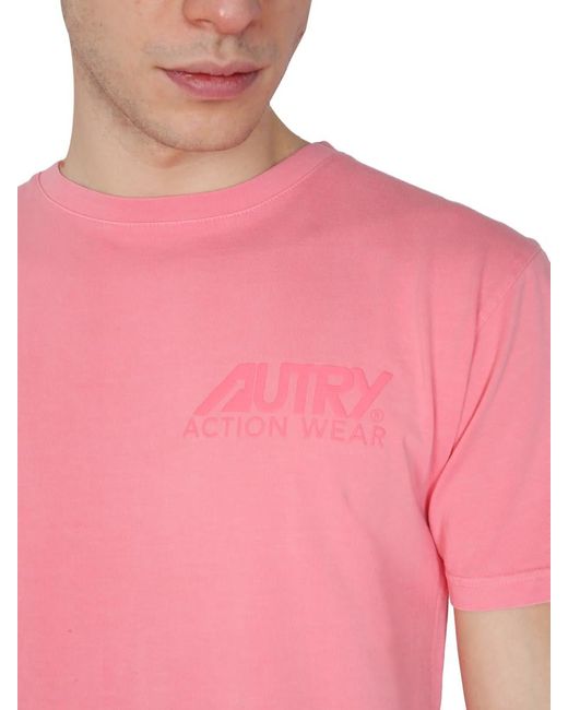 Autry Pink Sunburnt T-Shirt