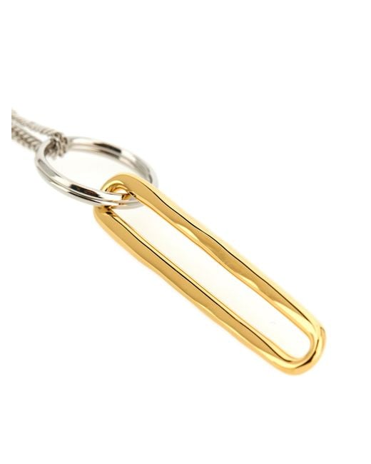 Jil Sander White Brass Necklace