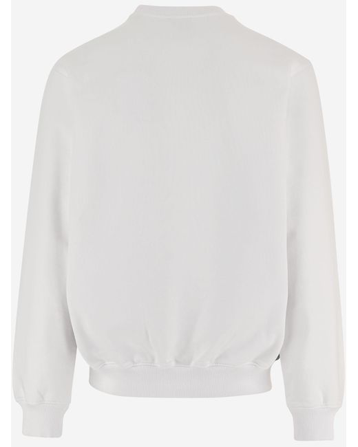 Casablanca White Sweatshirt With Logo Cotton Organic Sweatshirts for men