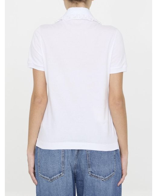 Dolce & Gabbana White Cotton T-shirt With Lace
