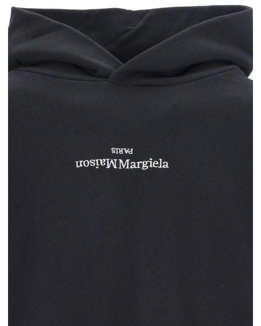 Maison Margiela Men's Blue Logo Hoodie
