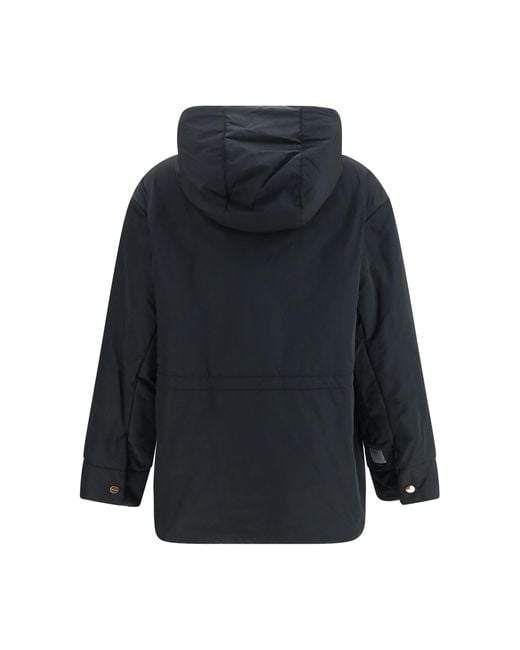 Max Mara Blue Reversible Padded Parka Outer: Polyester Puffer Jackets