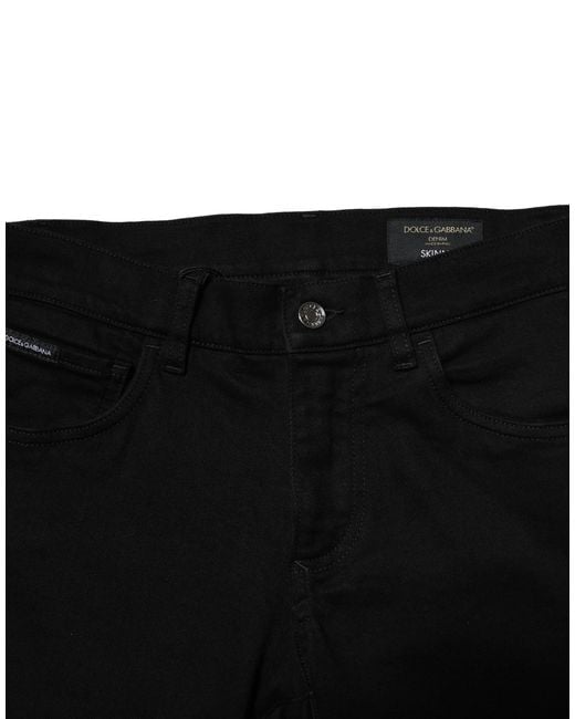 Dolce & Gabbana Black Slim Fit Jeans for men