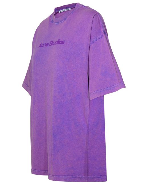 Acne Purple Lilac Cotton T-shirt