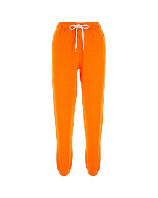 Polo Ralph Lauren Orange Cotton Blend Joggers