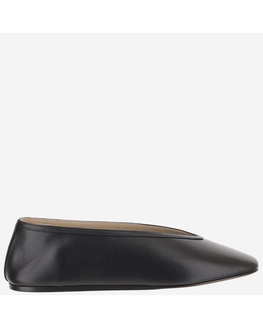 Le Monde Beryl Brown Leather Flats Luna