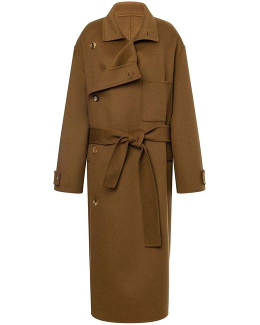 Philosophy Di Lorenzo Serafini Natural Wool Double-Breasted Coat