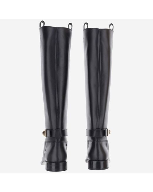 Ferragamo Black Zakia Leather Boots