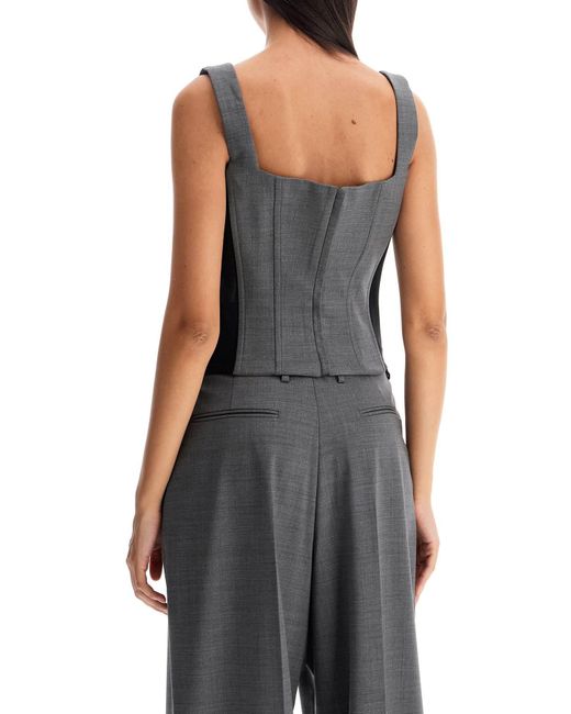 GIUSEPPE DI MORABITO Gray Top A Corsetto