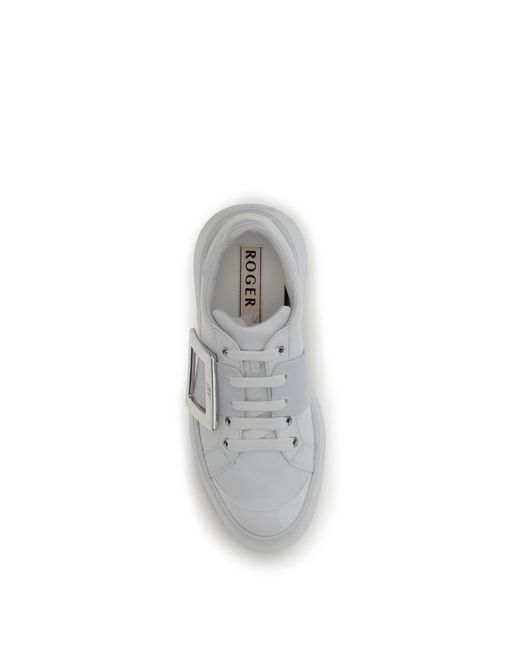 Roger Vivier White Sneakers Viv Skate Trainers