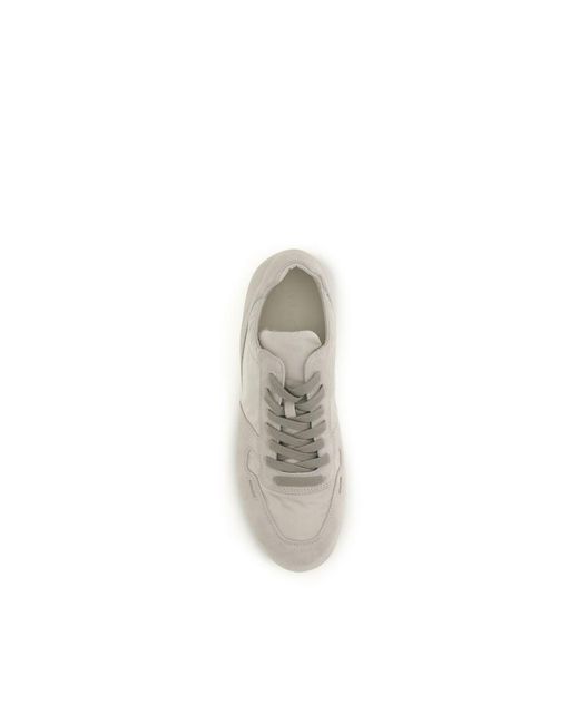 Rick Owens White Calf Leather Bos Taurus Low Top Sneakers for men