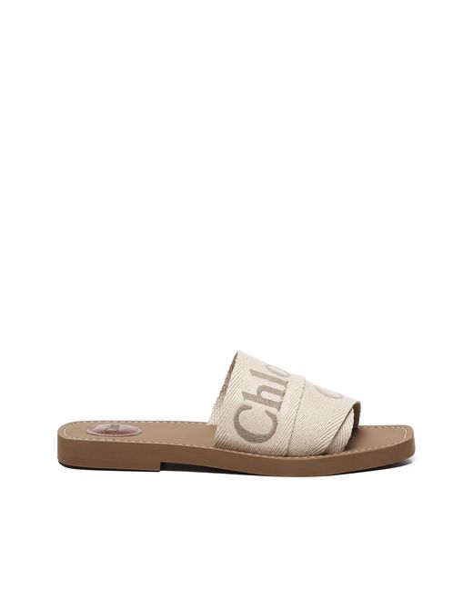 Chloé White Sandals Linen