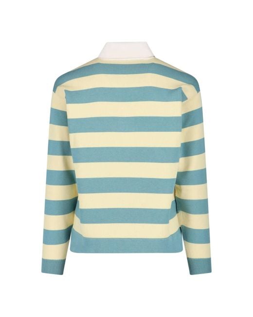 Gucci Blue Striped Polo Shirt for men