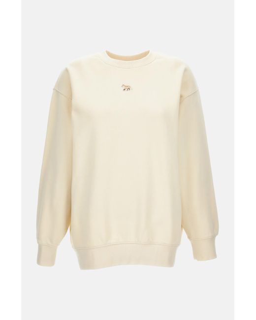 Maison Kitsuné White Oversize Sweatshirt