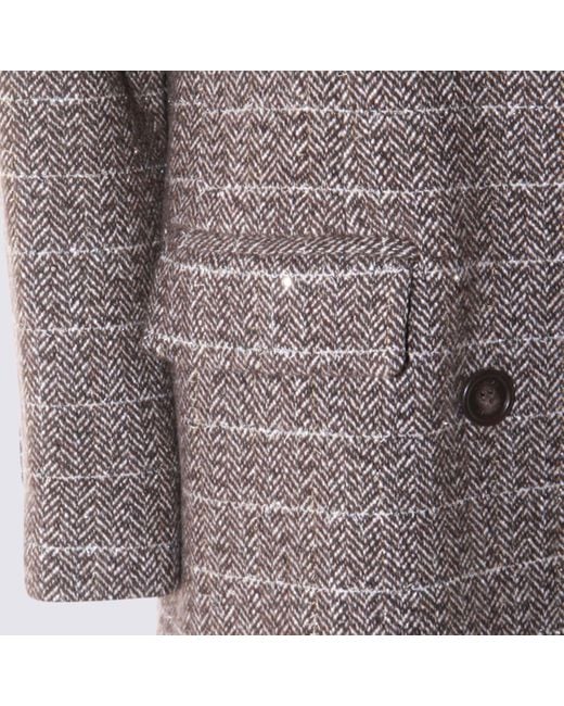 Twinset Gray Maxi Coat