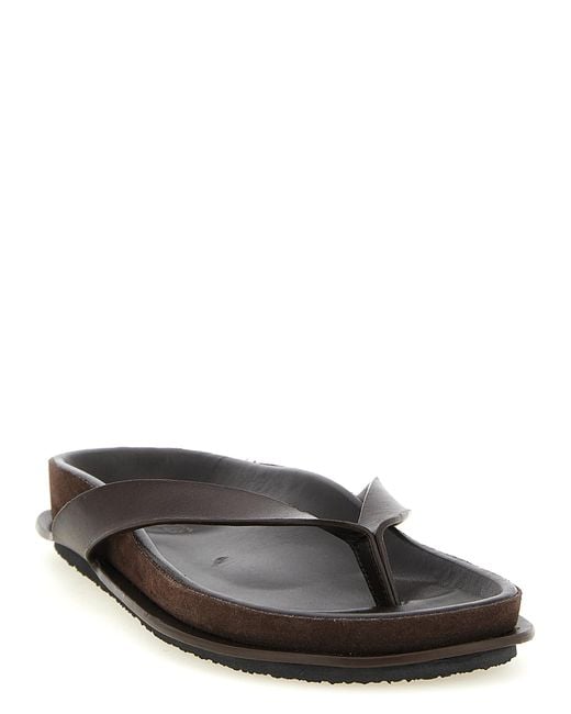 Jacquemus Black Cowhide Slides Shoe