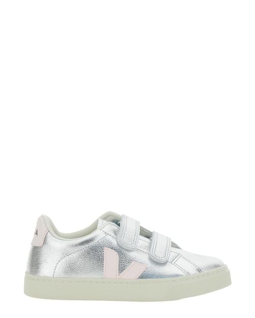 Veja White Sneakers Esplar Leather Organic Traced Trainers