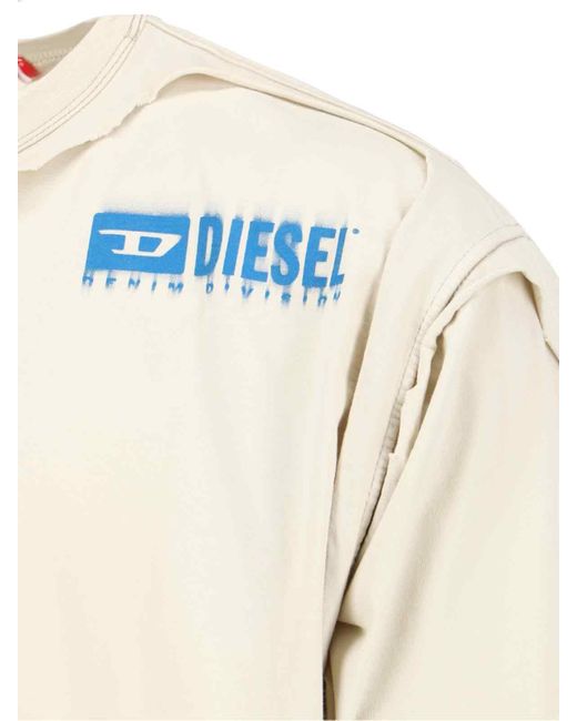 DIESEL Blue T-Box-Dbl T-Shirt for men