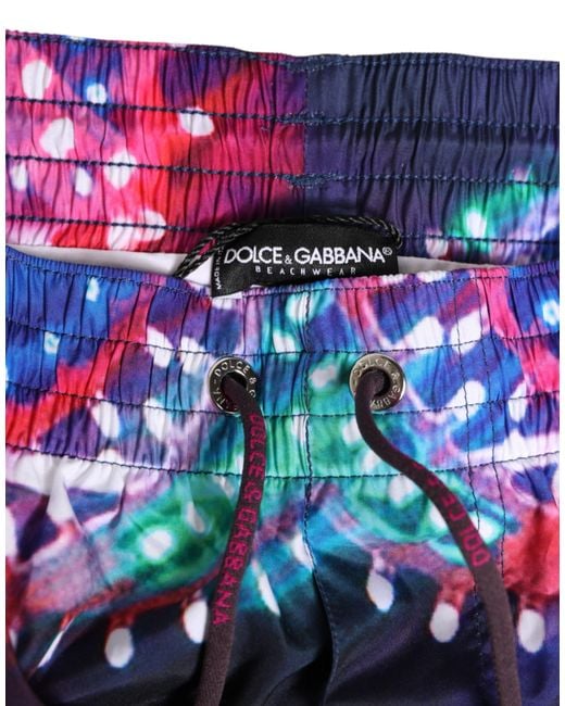 Dolce & Gabbana Pink Neon Print Polyester Shorts Swimwear for men