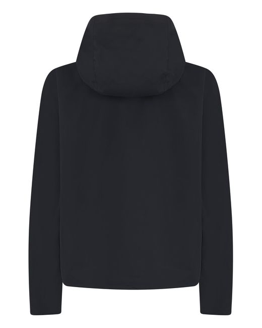 Canada Goose Black Hooded Jacket Polyester Trench & Raincoats