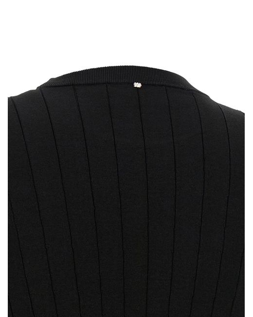 Sportmax Black Viscose Short Dress