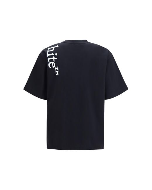 Off-White c/o Virgil Abloh Blue Vertical Bookish Skate T-Shirt Cotton T-Shirts for men