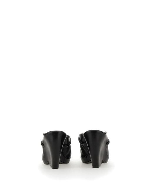 Khaite Black The Stagg 105Mm Sandals Leather