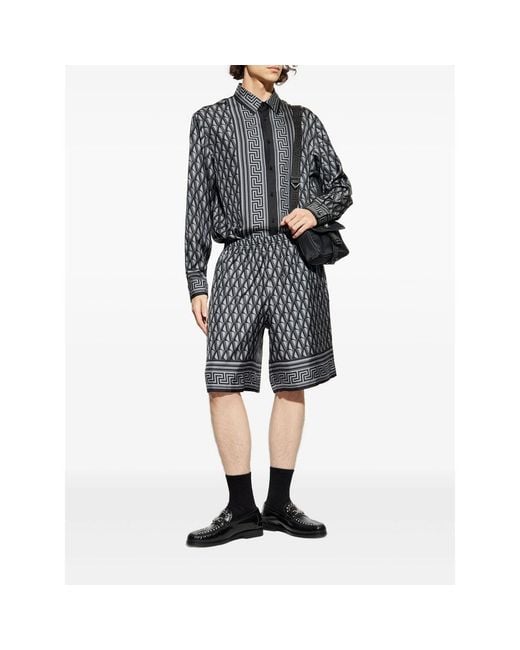 Versace Black Silk Shirt for men