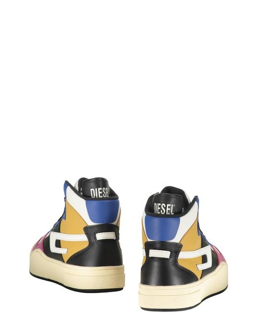 DIESEL Blue Colorful High Sneakers for men