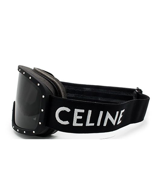 Céline Black Ski Mask With Mirrored Lens