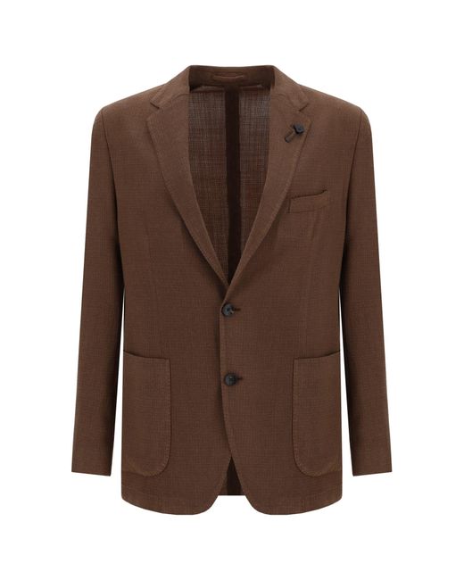 Lardini Brown Blazer Jacket for men