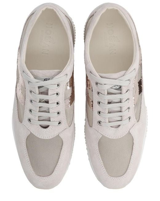 Hogan Natural Interactive Sneaker Calf Leather Trainers