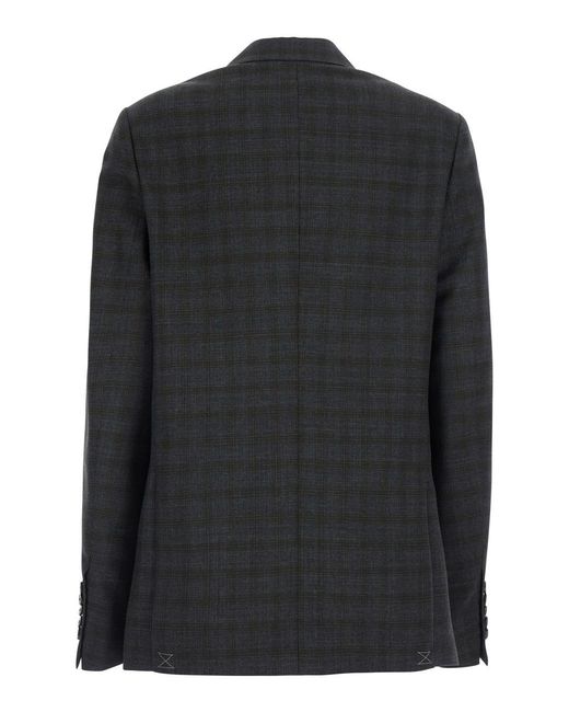 Dries Van Noten Black Double-Breasted Jacket Barrysta Wool Blazers
