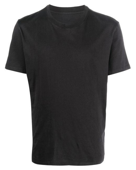 Maison Margiela Black Cropped Organic-cotton T-shirt for men