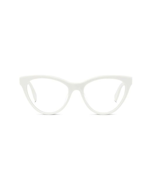 Fendi White Cat-eye Frame Glasses