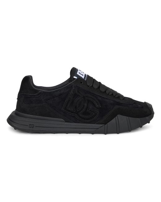 Dolce & Gabbana Black Trainers With Reinforced Sole Viscose for men