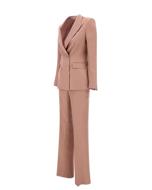 Tagliatore Pink Parigi Linen Two-Piece Suit