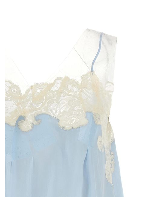 Maison Margiela Blue Copper Short Dress
