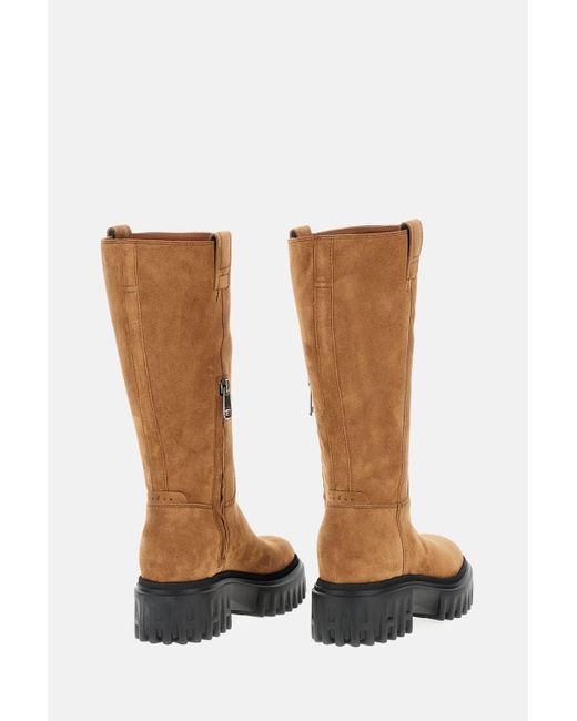 Hogan White Suede Boots