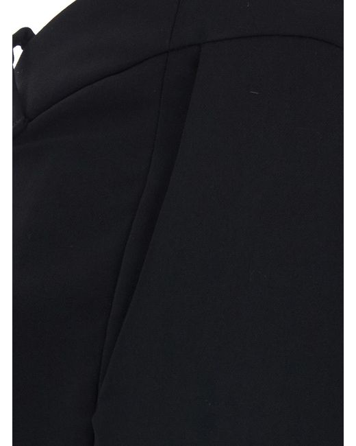 Jean Paul Gaultier Blue Wavy Waist Trousers Tech Fabric Polyamide