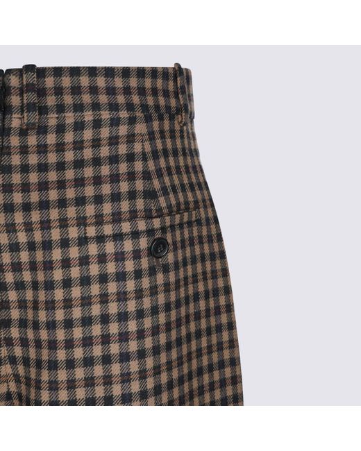 Saint Laurent Gray Noir Wool Midi Skirt
