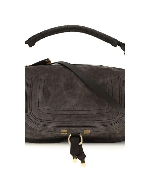 Chloé Black Chloã Small Marcie Shoulder Bag