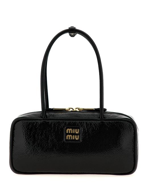 Miu Miu Black Lamb Leather Handbag Bag