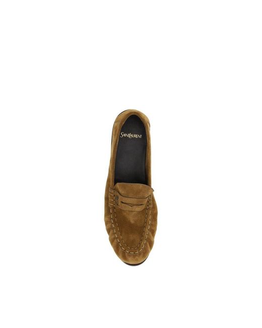 Saint Laurent Natural Brown Calf Leather Bos Taurus Slip for men