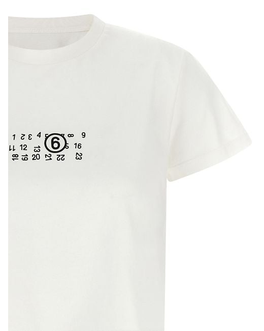 MM6 by Maison Margiela White Cotton T-Shirt