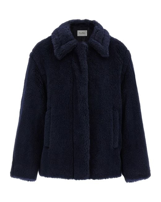 Max Mara Blue 'Mxmfuggito' Coat