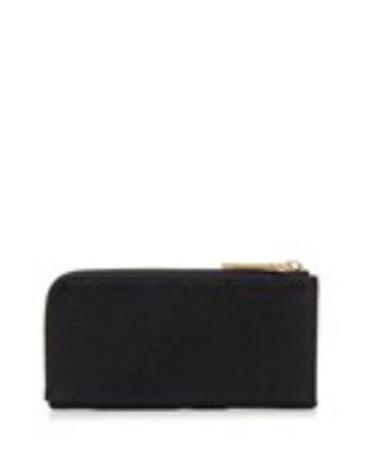 Thom Browne Black Grained Leather Zipped Wallet for men