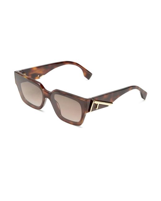 Fendi square top colorblock sunglasses